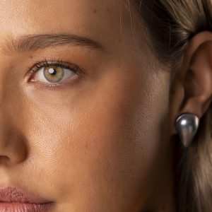 HALO Tahitian Mabe Stud Earrings.